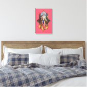 De mystiek van India 8 - omcirkeld canvas Afdruk (Insitu (Slaapkamer))