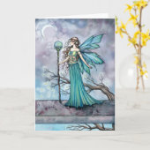 De Mystieke Boom Fantasy Feeënkunst Kaart (Gele Bloem)