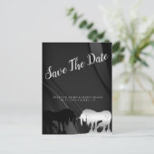 De Mystieke Eenhoorn Bewaar de Datum (zwarte werve Briefkaart (Staand voorkant)