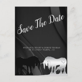 De Mystieke Eenhoorn Bewaar de Datum (zwarte werve Briefkaart