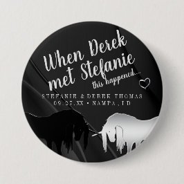 De mystieke eenhoornbruiloft (wanneer de echtgenoo ronde button 7,6 cm