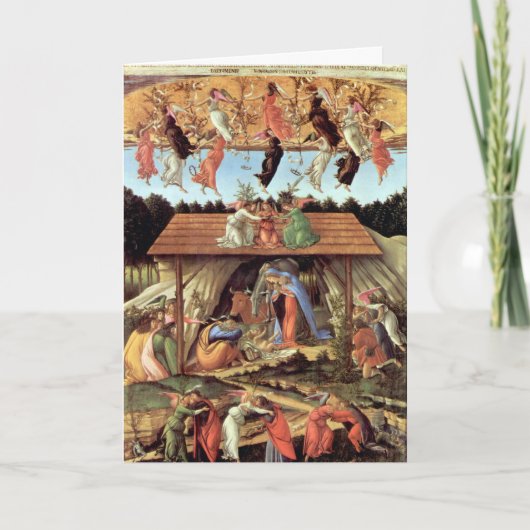 De mystieke Geboorte van Christus Feestdagen Kaart (Voorkant)