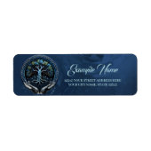 De mystieke Keltische Levensboom Etiket (Voorkant)