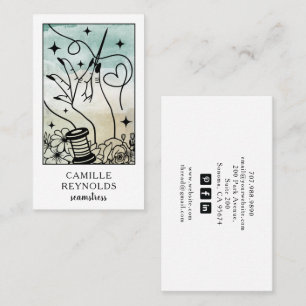 De Mystieke Kleermaakster Kleermaker Tarot Visitek Visitekaartje
