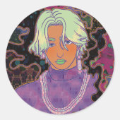 De Mystieke Man Ronde Sticker (Voorkant)