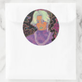 De Mystieke Man Ronde Sticker (Tas)