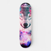 De mystieke ruimtewolf persoonlijk skateboard (Voorkant)