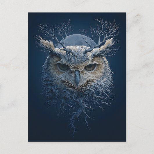 De Mystieke Uil van het Oude Bos Briefkaart (Voorkant)