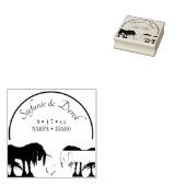 De mystieke Unicorns (zwarte wervelkolom) Rubberstempel (Gestempeld)