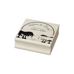 De mystieke Unicorns (zwarte wervelkolom) Rubberstempel