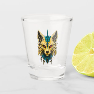 De mystieke vossenkop, nobel en mysterieus. shot glas