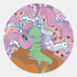 De Mystieke Vrouw Ronde Sticker