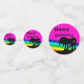 De mystieke zwarte eenhoorn (regenboog) confetti (Voorkanten)