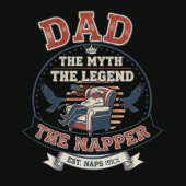 De mythe, de legende, de grappige vader van de nap t-shirt