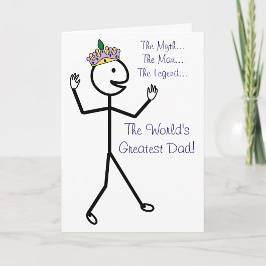 De mythe Het Man De legende - Happy Vaderdag Kaart (Voorkant)