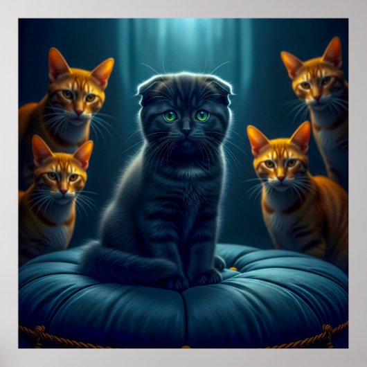 De mythe ontmaskeren: zwarte katten brengen geluk! poster (Voorkant)