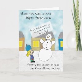 De mythe van Frosty Feestdagen Kaart