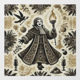 De mythe van het kerstcadeau raamsticker