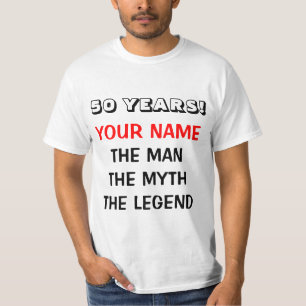 De mythe van het man legende aan het shirt voor de