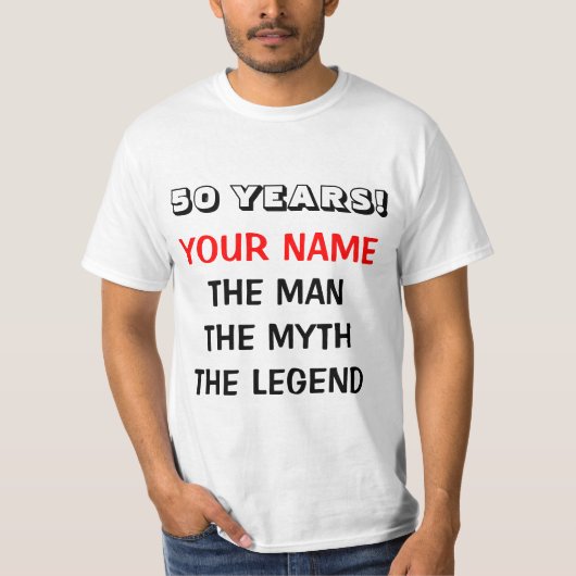 De mythe van het man legende aan het shirt voor de (Voorkant)