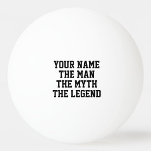 De mythe van het man legende grappig tenniscadeau pingpongbal