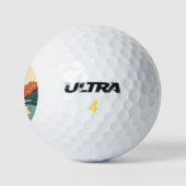 De mythische achtergrond golfballen (Logo)