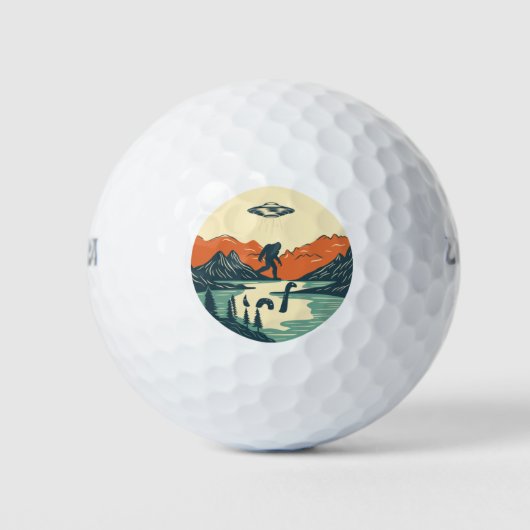 De mythische achtergrond golfballen (Voorkant)