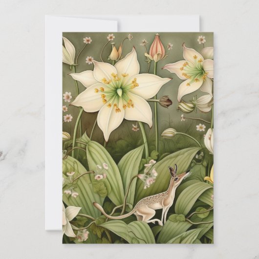 De mythische wereld van de gedraaide muis feestdagenkaart (Voorkant)