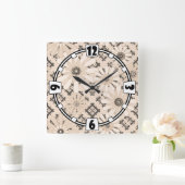 De naadloze abstracte moderne geruite plaid vierkante klok (Huis)