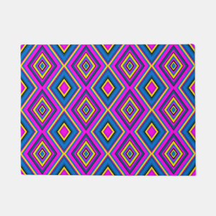 De naadloze geometrische ruit vormt modern trendy deurmat