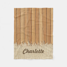 De naadloze Houten Naam van de Douane van de Fleece Deken