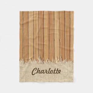 De naadloze Houten Naam van de Douane van de Fleece Deken