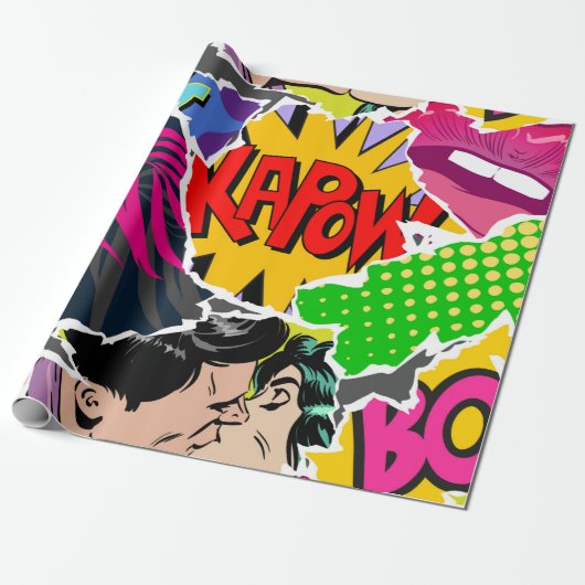 De naadloze stijl van de kunststrips van de patroo cadeaupapier (Uitgerold)