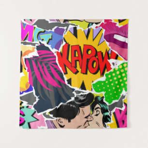 De naadloze stijl van de kunststrips van de patroo wandkleed