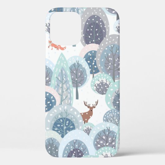 De naadloze winter met abstracte vlakke handdra Case-Mate iPhone case (Achterkant)