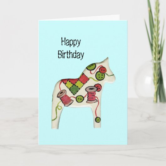 De naaiende Kaart van de Verjaardag van het Thema (Voorkant)