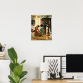 De naailes door Frederick Bridgman Poster (Thuiskantoor)