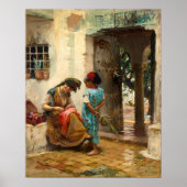 De naailes door Frederick Bridgman Poster (Voorkant)