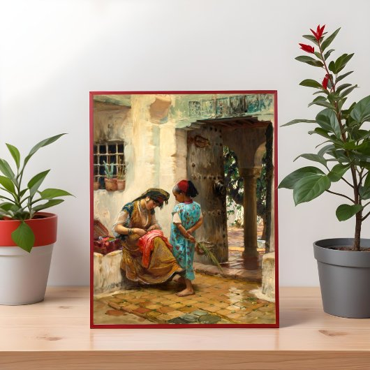 De naailes door Frederick Bridgman Poster