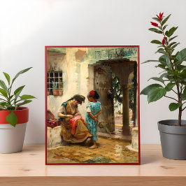 De naailes van Frederick Bridgman Poster