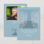 De naakte Bomen de BegrafenisFoto u dankt kaarden Bedankkaart (Voorkant / Achterkant)