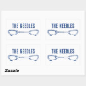 De naalden klimmen QuickDraw Rechthoekige Sticker (Vel)