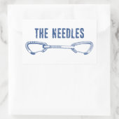 De naalden klimmen QuickDraw Rechthoekige Sticker (Tas)