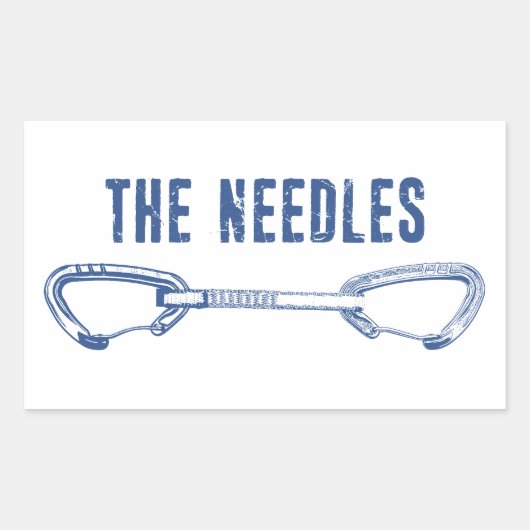 De naalden klimmen QuickDraw Rechthoekige Sticker (Voorkant)