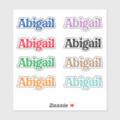 De naam Abigail Sticker (Vel)