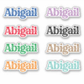 De naam Abigail Sticker (Voorkant)