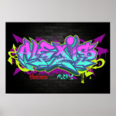 De naam Alexis op graffiti Poster (Voorkant)