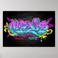 De naam Alexis op graffiti