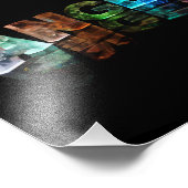 De naam Angela in Lights Foto Afdruk (Hoek)