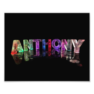 De naam Anthony in Lights Foto Afdruk